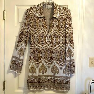 St John’s Couture by Marie Gray. Metallic boho style dress